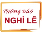 Thông báo nghỉ lễ 30/4 và 1/5